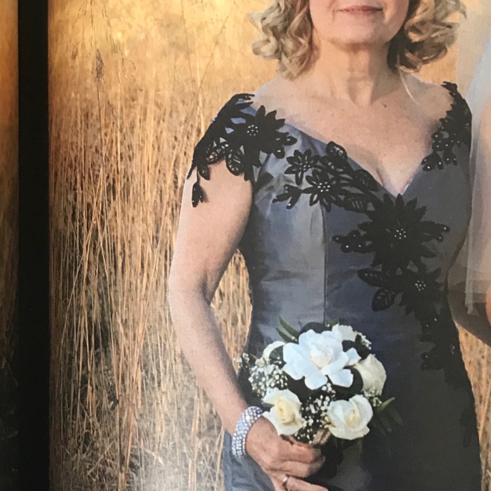 Tina Di‎ Martina Gray Petite Gown